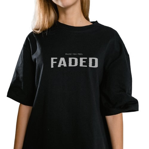 FADED “Make You Feel” Regular Fit Tee – Black